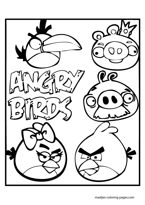 Angry Birds Coloring Pages