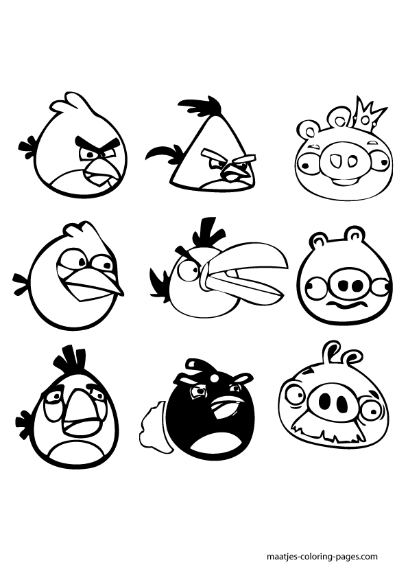 Angry Birds Coloring Pages