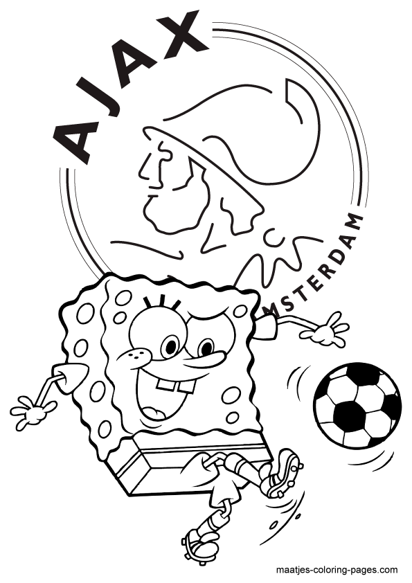 Ajax SpongeBob SquarePants Kleurplaat