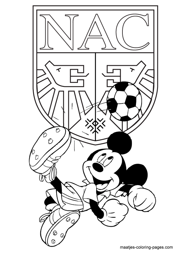 NAC Mickey Mouse Kleurplaat