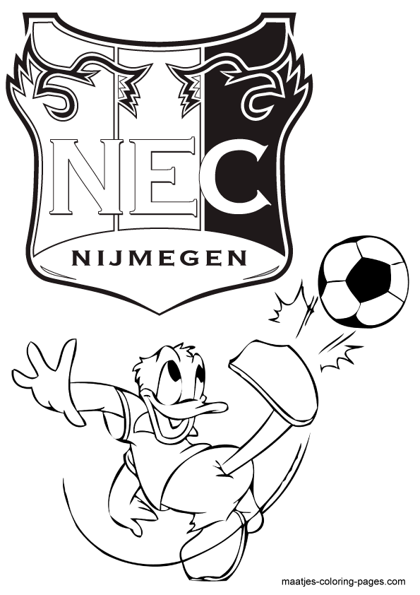 NEC Donald Duck Kleurplaat